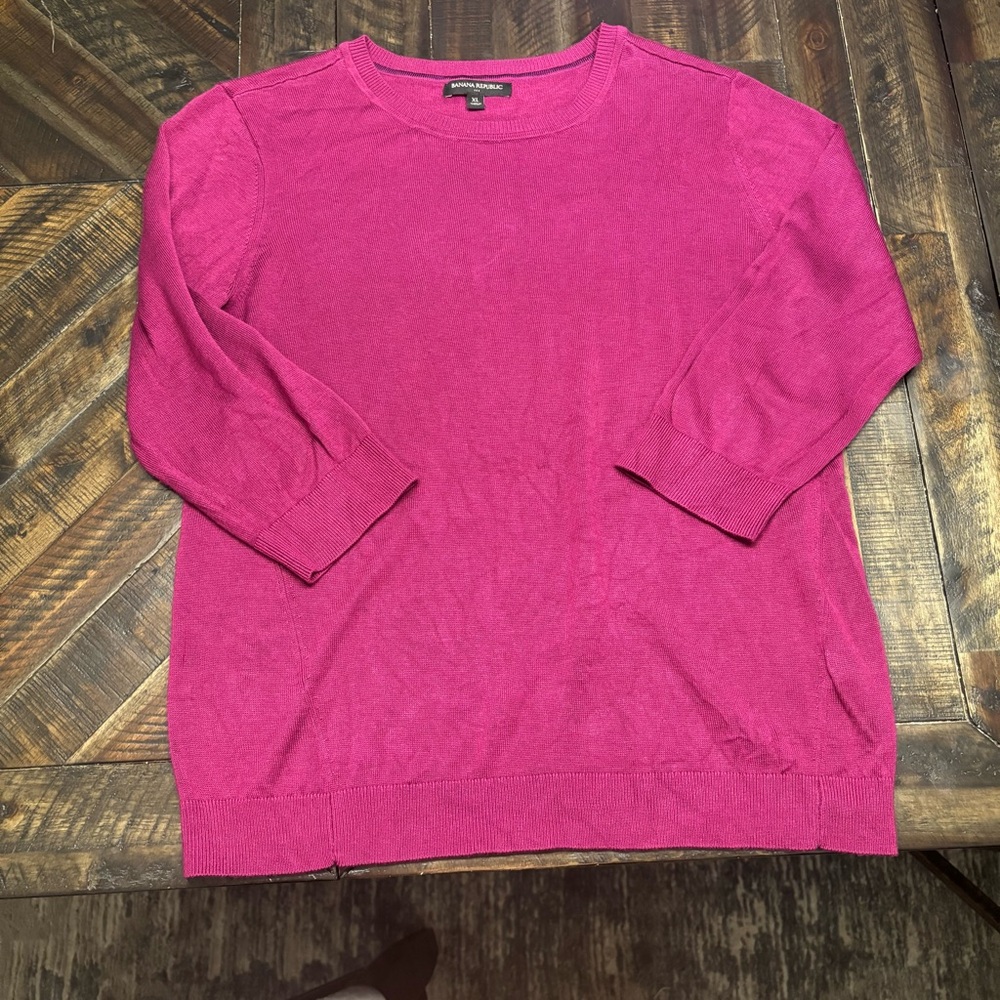 Banana‎ Republic Berry Sweater | 3/4 Sleeve Fall